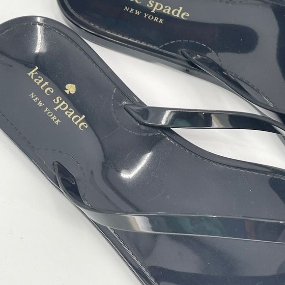 Kate Spade Jessa‎ Flip Flop Sandal Daisy Flower Women's Size 6 Black White New - Picture 9 of 12